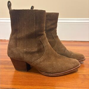 Brown Suede Ankle Boots